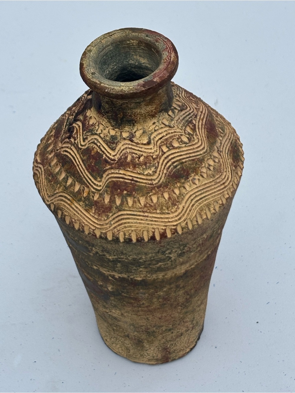 Ancient Greece Pottery Magna Graecia Single Handle Oinochoe Vase Vintage clay